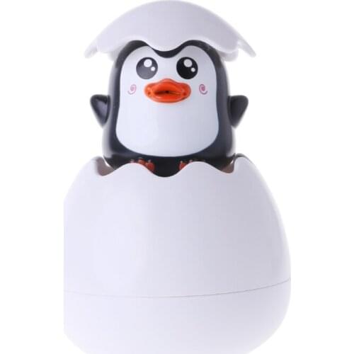 New Duck Egg Penguin Egg Bath Toys Shower Water Spray Rain Baby Toys Q6PD
