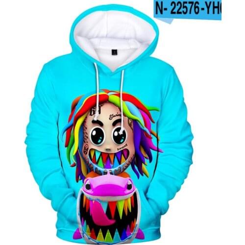 New Rapper Tekashi69 6ix9ine Tekashi 69 3D Print Women/men Hoodies Sweatshirts Harajuku Casual Pullover Hooded Jacket Clothes