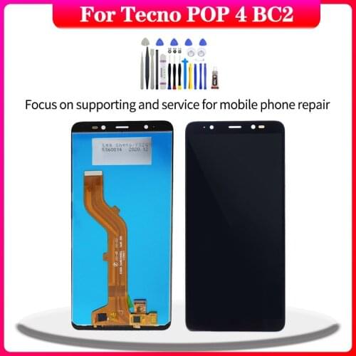 Original Display For Tecno POP 4 BC2 lcd Touch Screen Digitizer Assembly For POP 4 BC2 lcd Replacement