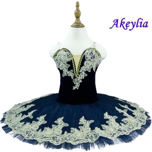 Pre-Professional Ballet Tutus navy blue Velvet Classical Tutu pancake Adult Women platter Tutu Stage dress Costume white