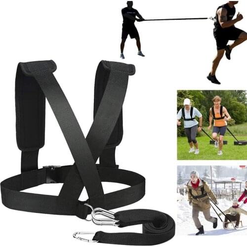 New Adjustable Sled Harness Training Fitness Equipment Elastic Exerciser Tire Pulling Speed Training Band Resistance Band