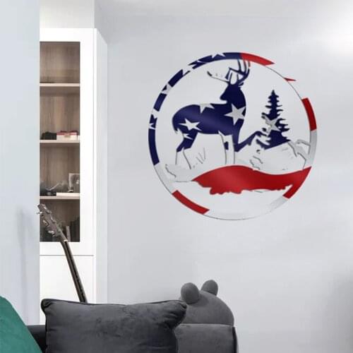 Christmas Deer Ornament Indoor Iron American Crafts Holidays Decoration for Home Wall Living Room Bedroom NIN668