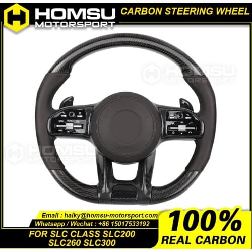 New amg carbon fiber steering wheel For benz SLC-class SLC200 SLC260 SLC300 old model to new amg carbon fiber steering wheel