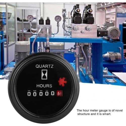 Hour Meter Universal High Accuracy Sealed Quartz Timer Counter Mechanical Hour Meter Gauge DC6-80V
