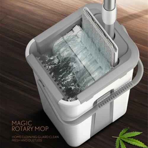 Mops with Bucket for Cleaning Floors Wring Help Lazy Magic Kitchen Squeeze Housekeeper Washing Smart House Head Lightning Offers