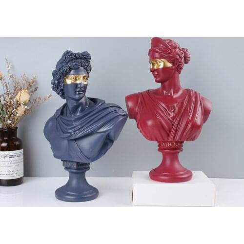 35cm Resin Sculpture Nordic Home Decoration Character Statue Room Decoration Model Modern Color Avatar Crafts Desktop Ornaments