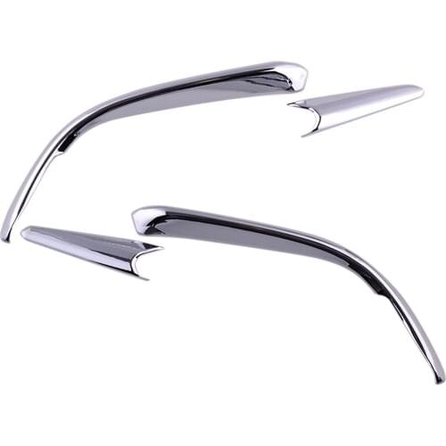 1Set Exterior Chrome Front Fog Light Lamp Eyelid Eyebrow Trim Strip Garnish Molding Fit For Mazda 3 Axela 2017-2018