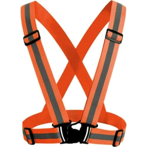 Unisex Outdoor Jogging Cycling High Visibility Adjustable Reflective Stripe Safety Vest