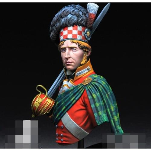 1/10 diy kit resin figures History Military Gordon solider engine model figur diy kits for adults paint fighter dolls Character