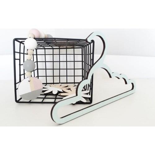 1PC Nordic Scandinavia Handmade Wooden cloud Cloth Hangers Clothes Dryer Rack For Baby Kids Decor Crafts Clothing Display MI 013