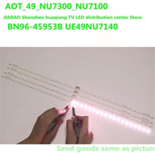 10pcs/lot LED Backlight Strip for Samsung UE49NU7172 UE49NU7670 UE49NU7140 UE49NU7100 NU7100_STS49081_38LEDS_3030F AOT_49_NU7300