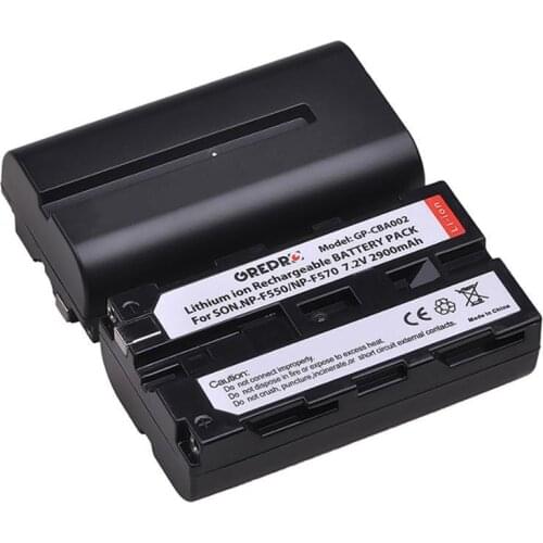 2Pcs 2900mAh NP F550 F570 NP-F550 NP-F570 Battery for Sony NP F770 F530 F750 F730 F950 F960 F970 F975, CCD SC55 TRV81 TRV210