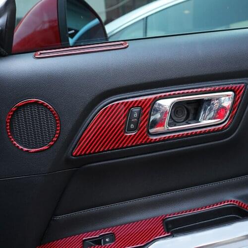 2021 Suitable For Ford 15-20 Red Carbon Fiber Interior Decoration Kit Modified by Mustang Gutta Percha