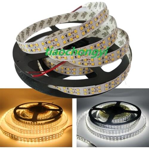 240LEDs/m 2835 SMD LED Strip 12V 5m Non waterproof /IP67 Waterproof Flexible LED Light 1200Leds Double Row LED Strip 2835 white