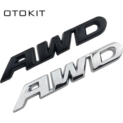 3D Car Styling Chrome Metal Sticker AWD Tail Emblem Badge Rear Decal Logo for Toyota Impreza Subaru Honda 4X4 Off Road SUV 4WD