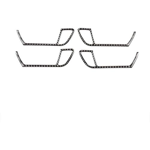 For Audi A4L / A5 2009-2016 Real Carbon Fiber Car Inside Handle 3D Interior Accessories Sticker 4 Piece Set