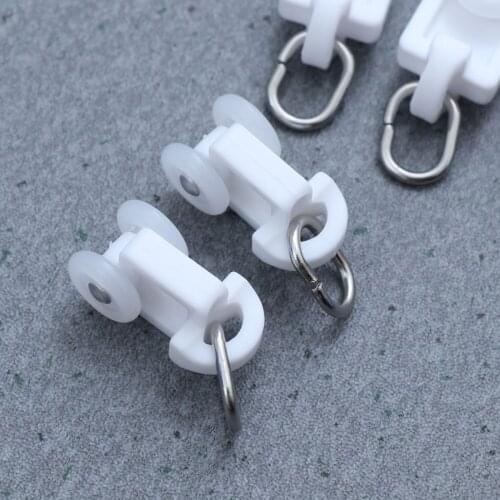50pcs Curtain Rolle Curtain Rail Accessories Mute Hook Track Pulley Hook Roller