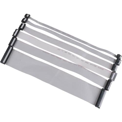 6Sizes 300mm 6P 10P 14P 16P 20P 40P wire IDC Flat Ribbon DATA Cable 2.54mm Connector