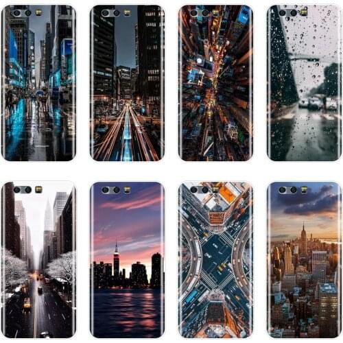 Phone Case For Huawei Honor 8X MAX 10 9 8 7 City Street Silicone Soft Back Cover For Huawei Honor 7 8 9 10 Lite 7S 7X 7A 7C Pro