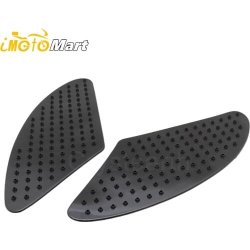 Black Motorcycle Anti Slip Protector Sticker Tank Pads Gas Knee Grip Tank Traction Pads Side Decals Universal For Bobber Chopper