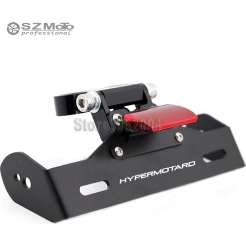 Motorcycle License Plate Holder frame LED Light For DUCATI Hypermotard 821/939 Hypermotard821 2003-2015 Hypermotard939 2016-2017
