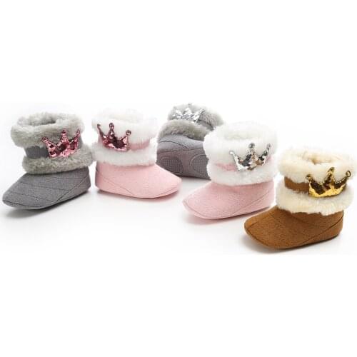 Baby Autumn Winter Boots Baby Girl Boys Winter Warm Shoes Solid Fashion Toddler First Walkers Kid Shoes 0-18M