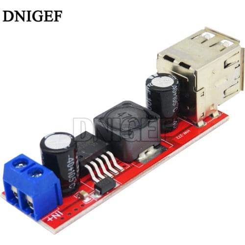 DNIGEF DC 6V-40V To 5V 3A Double USB Charge DC-DC Step-down High Quality Converter Module For Vehicle Charger LM2596 Dual USB