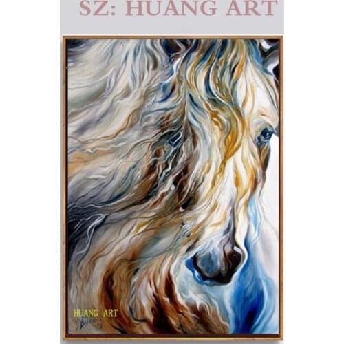 Handmade art canvas hand-painted wall art abstract horse modern contemporary oil painting decorative art hotel office