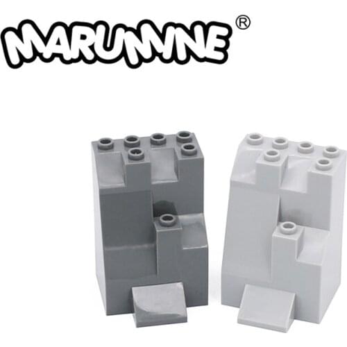 Marumine Rock Panel 4 x 4 x 5 Mountain Wall Garden Buildings Blocks Prefabricated Modeling Classic Educational MOC Accessories