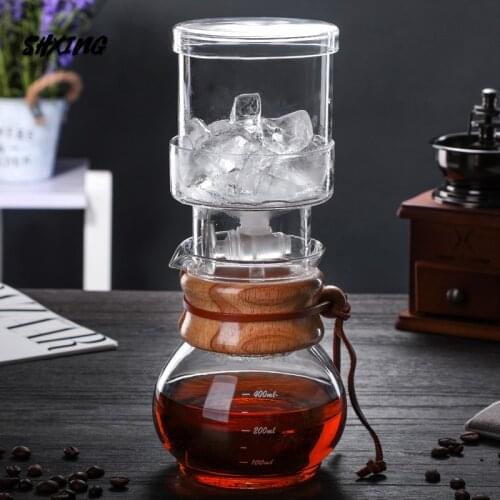 Summer Cold Brew Coffee Maker Ice Drip Coffee Maker Filter Set V60 Dripper Coffee Maker Hand Punch Tool