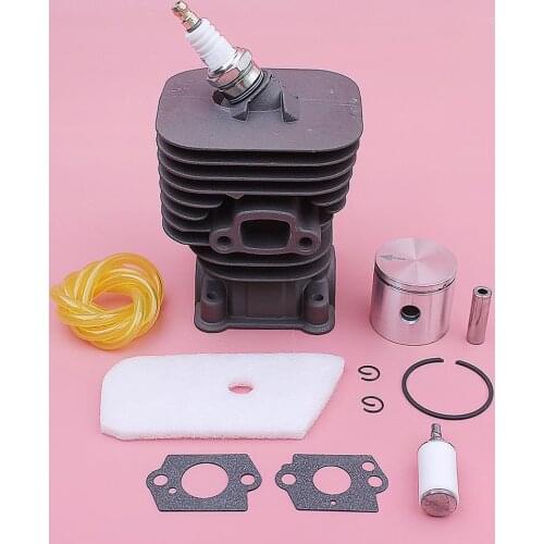 Cylinder Piston Air Fuel Filter Kit For Husqvarna 128C 128CD 128L 128LD Trimmer Parts 545008082 Carb Gasket Spark Plug 35mm