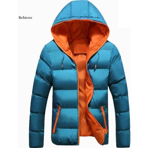 Winter Warm Waterproof Jacket Men New Autumn Thick Hooded Parkas Mens Fashion Casual Slim Jacket Coat Men Thicken Zipper