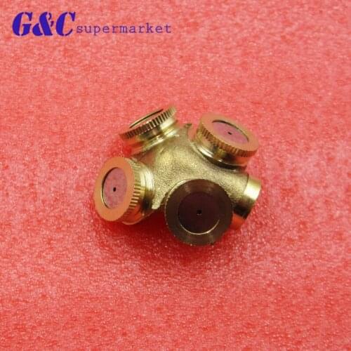 New 4 Hole Adjustable Brass Spray Misting Nozzle Garden Sprinklers Watering Irrigation Fitting Home diy electronics