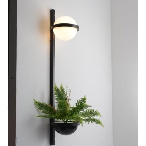 Nordic bar plant chandelier flowers bedside bar creative simple glass ball walnut music dining lamps