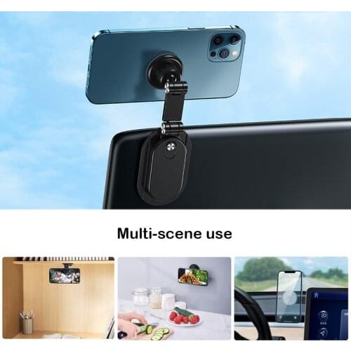 Magnetic Mobile Phone Holder Portable 360 Rotation Foldable Shrink Multiple Scenes Wall Mounted Hidden Car Bracket Laptop Stand