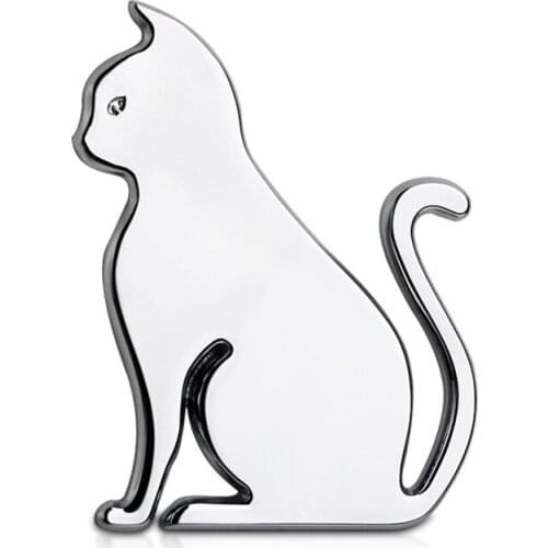 3D Metal Cute CAT Car Body Sticker Decal Side Fender Rear Trunk Emblem Badge For Car Moto Bike Mercedes Honda Peugeot Decoration