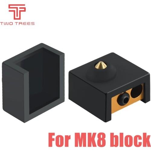 MK8 Silicone Sock Cover CR10 Heater Block Case MK7/MK8 For Aluminum Block Hot End CR10S PRO ender 3 Extruder 3D Printer Parts
