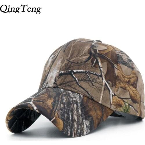 Mens Brand 100% Cotton Camouflage Hunting Baseball Cap Fishing Tactical Outdoor Camo Peaked Caps Sunshade Hiking Hat 2018