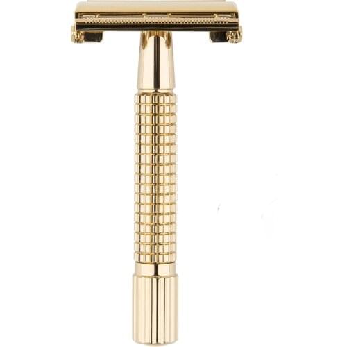 Men Shaving Classic Safety Razor Brass Short Handle Butterfly Open Manual Face Shavers