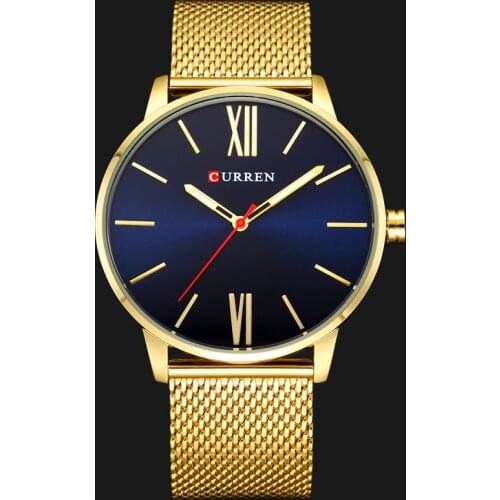 Men Watches Top Brand Luxury CURREN Fashion Business Military Quartz Wristwatch Waterproof Male Clock Golden Relogio Masculino
