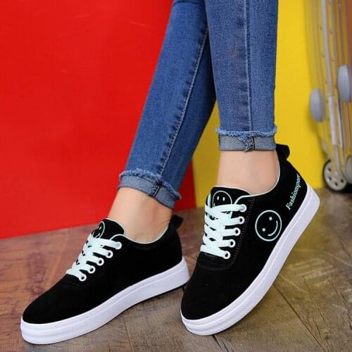 New Women flats shoes Joker plus velvet to keep warm Patform Women Sneakers Black Student Women Casual Shoes Chaussures lace up