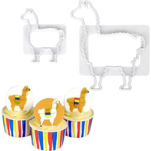 Alpaca Cookie Cutter Plastic Biscuit Cut Mold Baking Fruit Cut Cake Mold Embossing Printing Die