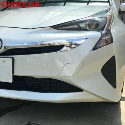 OUBOLUN For Toyota Prius 2016 2017 2018 Front Middle Upper Bumper Air Intake Strip Sticker Decoration Cover Trim Accessories ABS