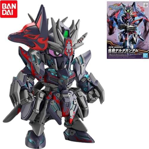 Genuine Bandai Gundam SD GUNDAM WORLD HEROS Sasuke Delta Action PVC Model Figura Anime Figure Collection Toys kid Model Kit