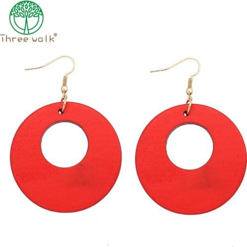 Multi-color round hollow pendant for fashion ethnic womens earrings jewelry accessories gifts