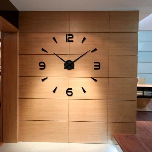 Removable Clocks Modern Large 3d Diy Mirror Surface Art Wall Clock Sticker Home Office Decor Wall Sticker Creative Diy Wallclock
