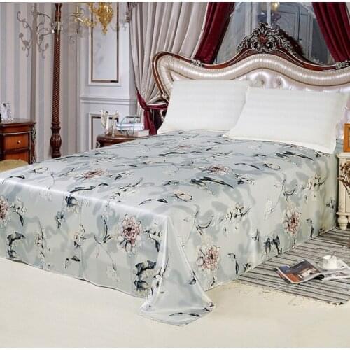 Svilelg Silk Bedding sheet 100% Mulberry Silk 16 Momme Plain Crepe Satin Silk Bed Sheet