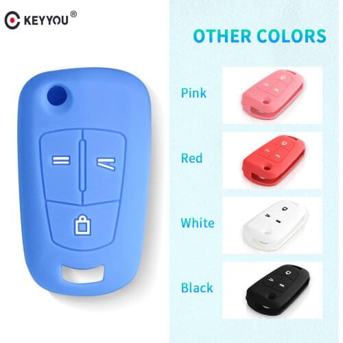 KEYYOU 2/3Btton Silicone Car Key Cover Fob Case For Vauxhall Opel Corsa Astra G H Vectra Signum Zafira A B Valeo Signum Mokka G