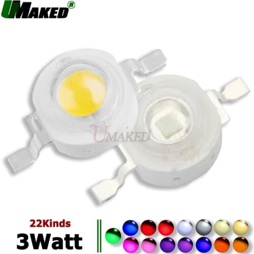 High Power 3W LED CCO Epistar 45mil Bulb Light chip DC3-3.4V 700mA SMD COB Diode White Red Blue Yellow Green For led Spotlights