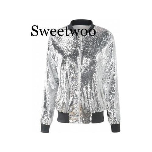 SWEETWOO Women's Black Bomber Jackets